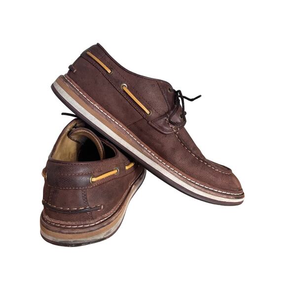 Ugg Australia Shoe Boat Mens Size 8 M Newell Brown leather Lace-up Moc Toe main image 14